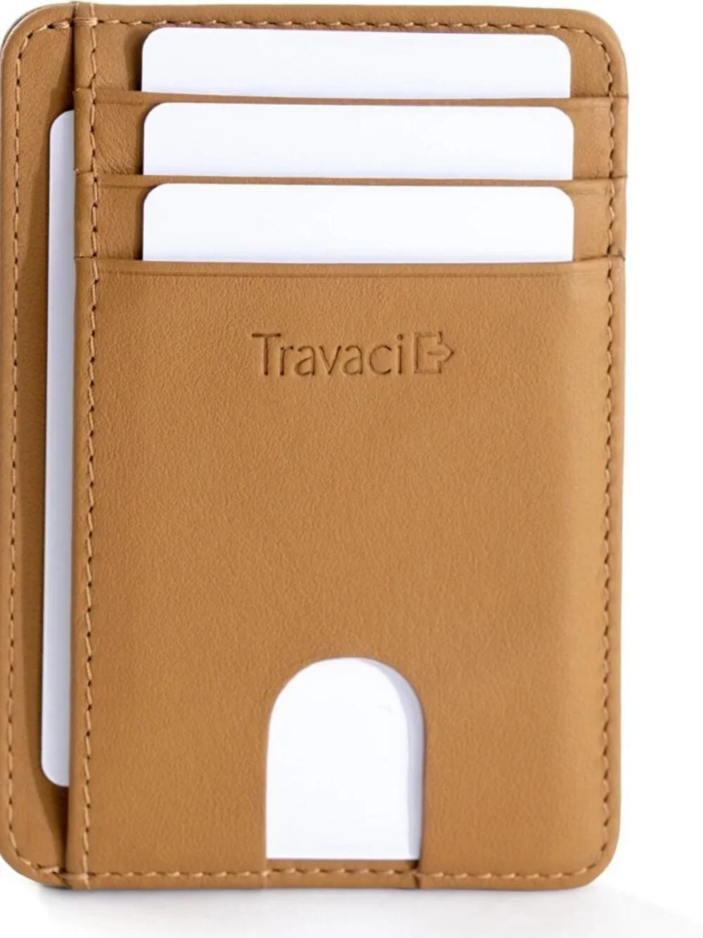 Slim Full Grain Leather Wallet - Minimalist Card Holder for Men & Women - Thin